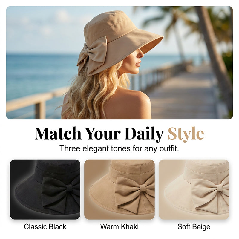 👒 LIMITED-TIME 51% OFF! ✨ Wide Brim Sun Hat with Bow – Full Coverage, Foldable, Breathable 🌞