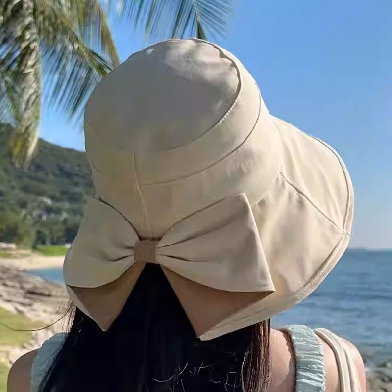 👒 LIMITED-TIME 51% OFF! ✨ Wide Brim Sun Hat with Bow – Full Coverage, Foldable, Breathable 🌞