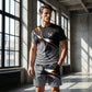 👕40% OFF!🍃Men's Abstract Print T-Shirt and Shorts Set