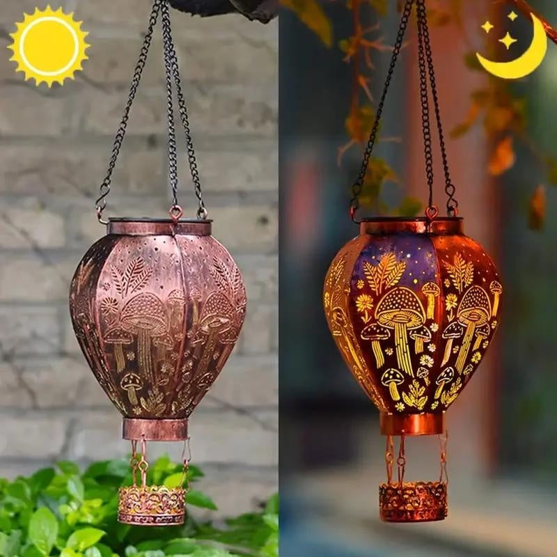 🎈🔆 Solar Hot Air Balloon Lantern – Charges by Day, Glows by Night | Waterproof & Weatherproof ☔✅