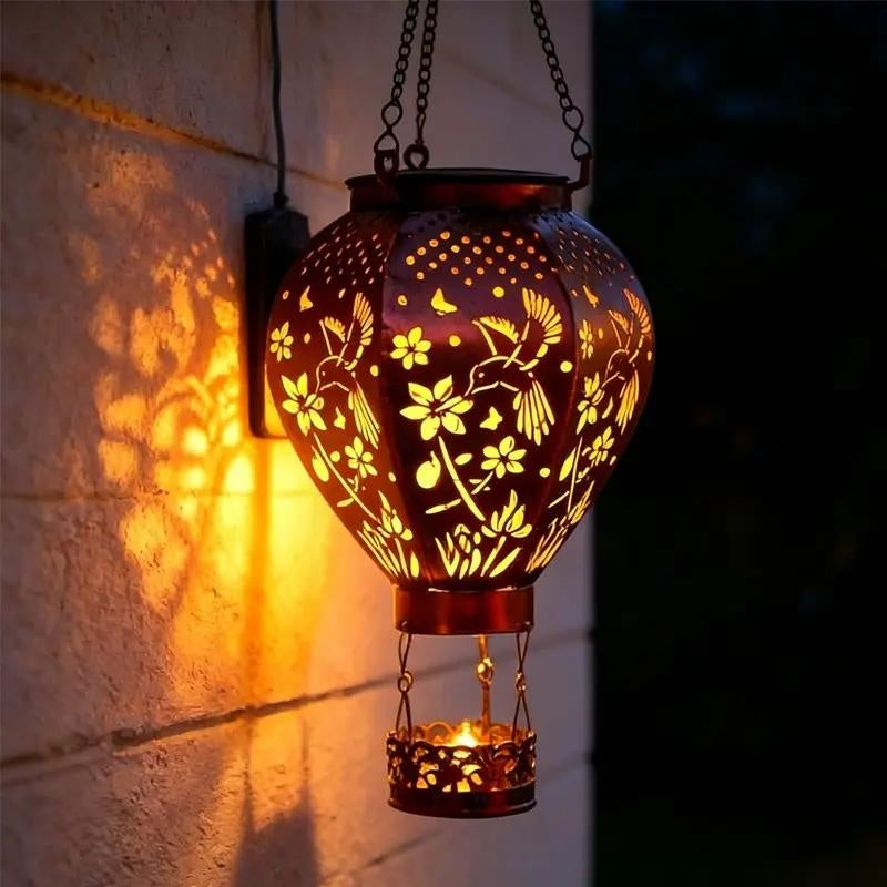🎈🔆 Solar Hot Air Balloon Lantern – Charges by Day, Glows by Night | Waterproof & Weatherproof ☔✅