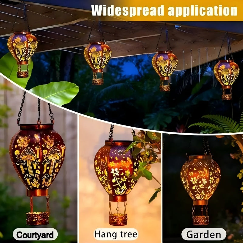🎈🔆 Solar Hot Air Balloon Lantern – Charges by Day, Glows by Night | Waterproof & Weatherproof ☔✅