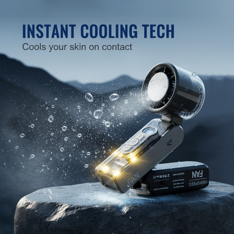 🔥Game Changer！45%OFF 🔥High-Speed Folding Cooling Fan with LED Light