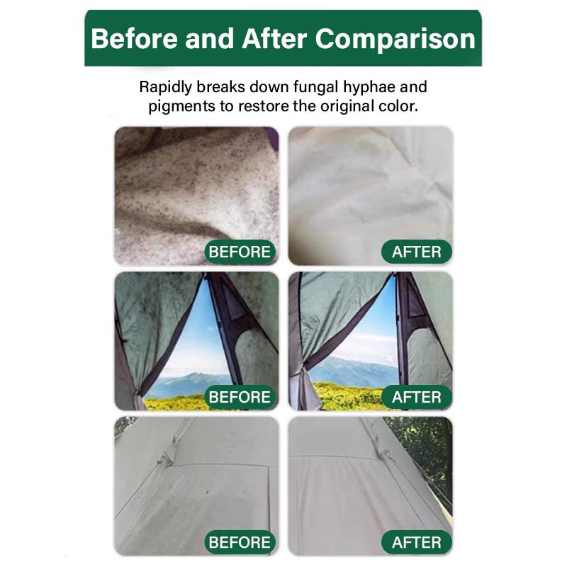 🥳2026 HOT SALE🥳💞50K+ SOLD!🧴✨ 41% OFF! Outdoor Mildew Stain Cleaner – Spray on, wipes off mold instantly. Eco‑friendly, won‘t ruin waterproofing. Tent, awning, shower curtain – all like new! 🏕️💪