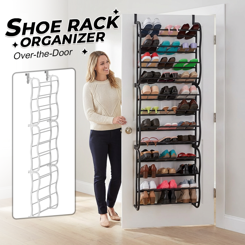 👟 50% OFF NOW! 🏆 Over-the-Door Shoe Rack Organizer – 24 pockets & tool-free install – Fits standard doors, holds up to 24 pairs – perfect for entryway or closet 🚪✨