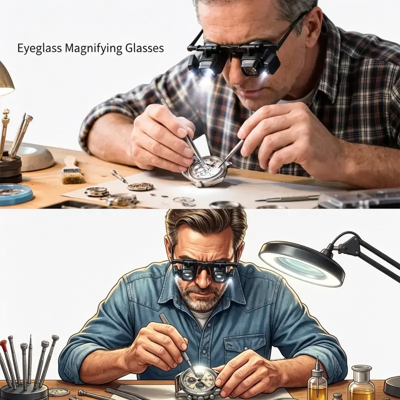 🎁2026 New Arrivals 53% OFF💥Precision LED Magnifier for Electronics & Crafts – Adjustable stand & 10X-20X zoom – Hands-free, bright light – perfect for soldering, watch repair or miniature painting 🛠️