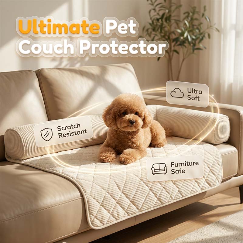 Cozy Bolstered Pet Couch Protector