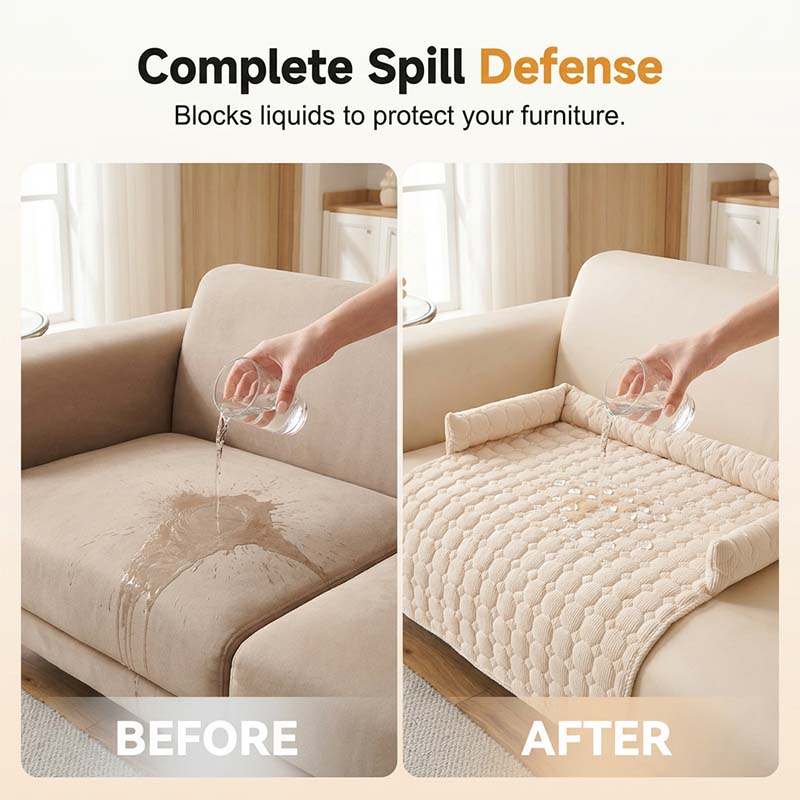 Cozy Bolstered Pet Couch Protector