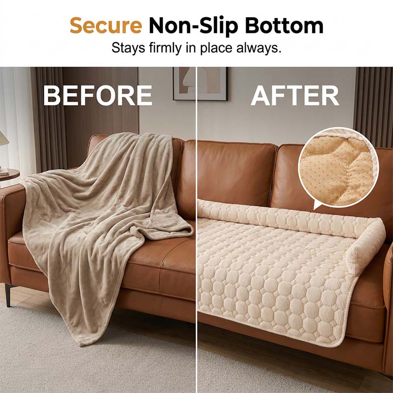 Cozy Bolstered Pet Couch Protector