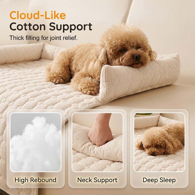 Cozy Bolstered Pet Couch Protector
