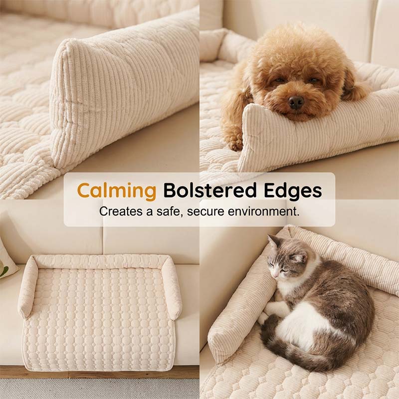 Cozy Bolstered Pet Couch Protector