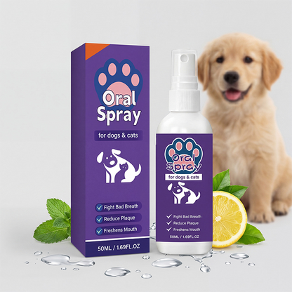 Pet Breath Freshener Oral Spray for Dogs & Cats| 🎁Special Offer-Buy 3 Gert 1 Free