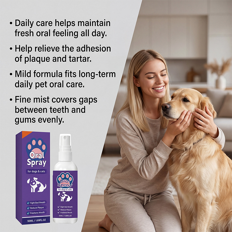 Pet Breath Freshener Oral Spray for Dogs & Cats| 🎁Special Offer-Buy 3 Gert 1 Free