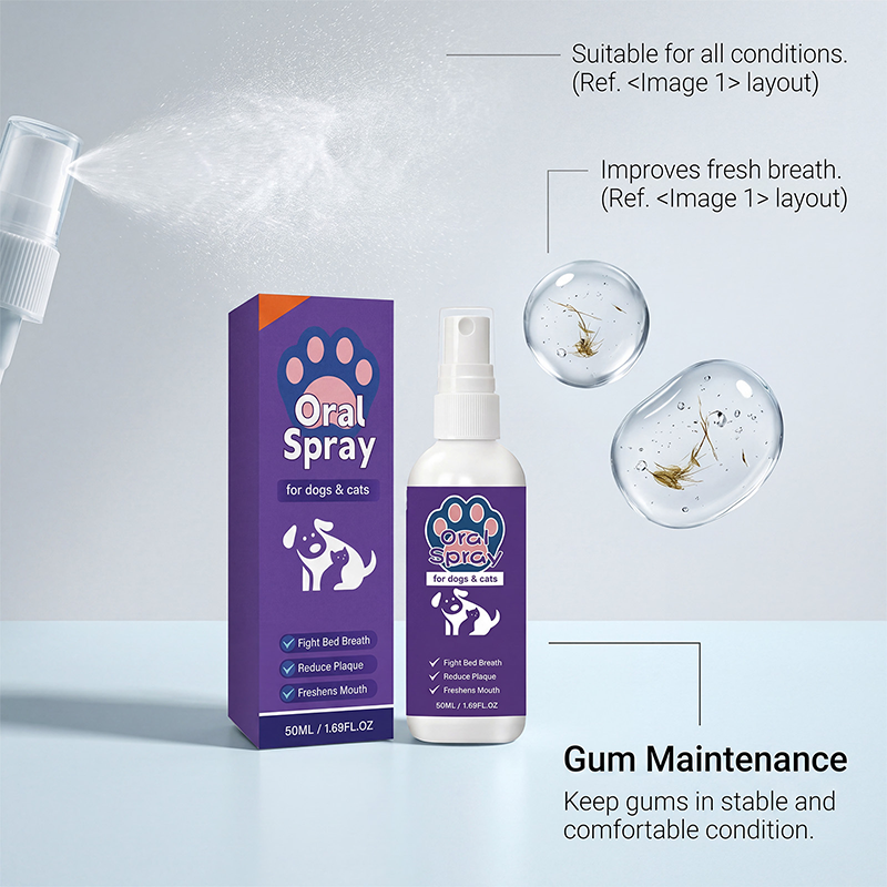 Pet Breath Freshener Oral Spray for Dogs & Cats| 🎁Special Offer-Buy 3 Gert 1 Free