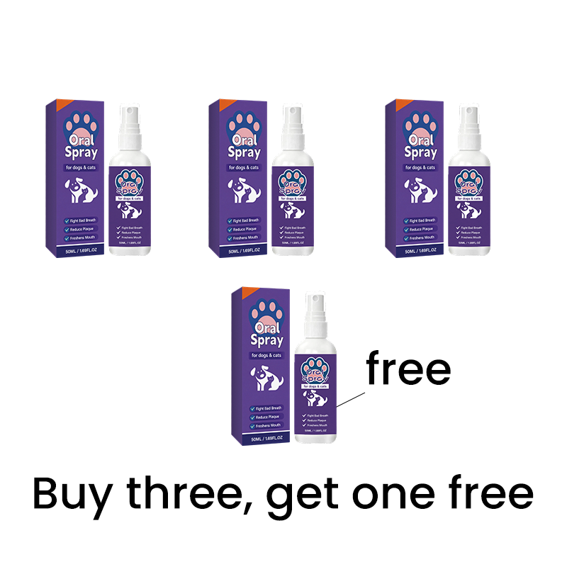 Pet Breath Freshener Oral Spray for Dogs & Cats| 🎁Special Offer-Buy 3 Gert 1 Free