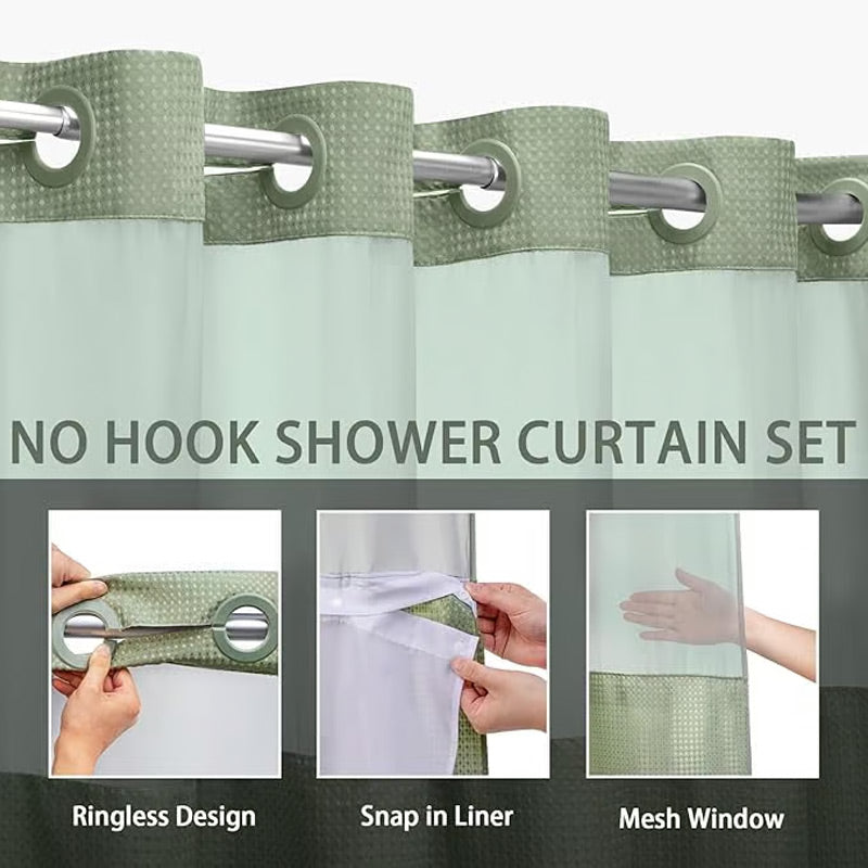 🎁Last Day Promotion 49% OFF🔥Waffle Pattern Shower Curtain