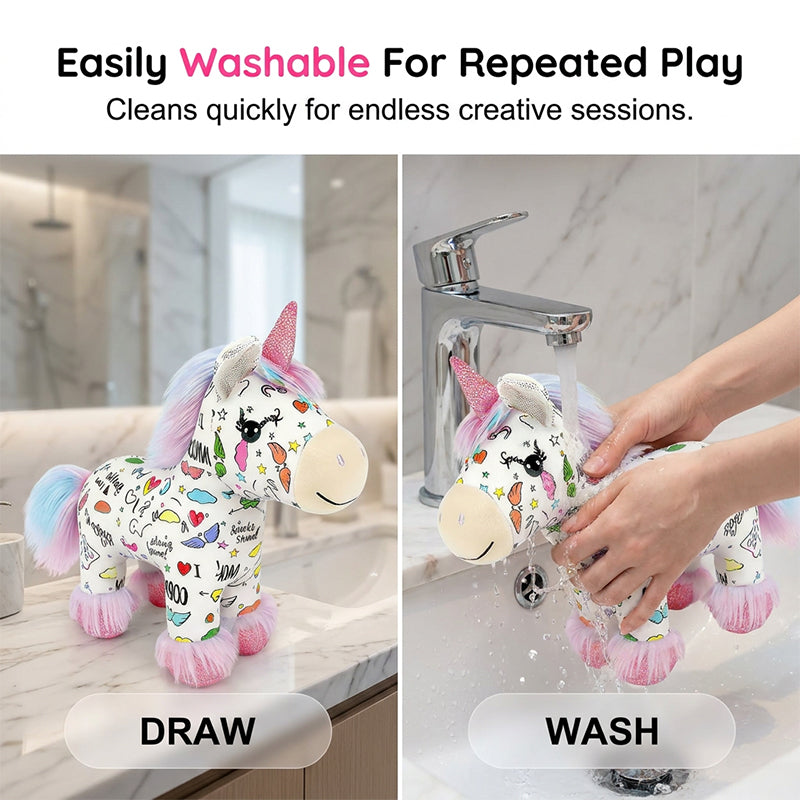 🌈DIY Color-In Unicorn Plush Toy Kit🦄✨️