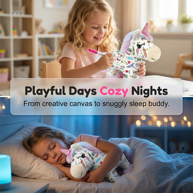 🌈DIY Color-In Unicorn Plush Toy Kit🦄✨️