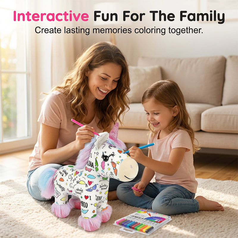 🌈DIY Color-In Unicorn Plush Toy Kit🦄✨️