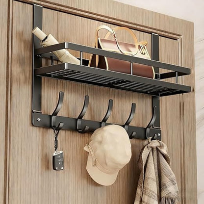 🥳 50% OFF! 🥳 Over The Door Hooks with Storage Basket