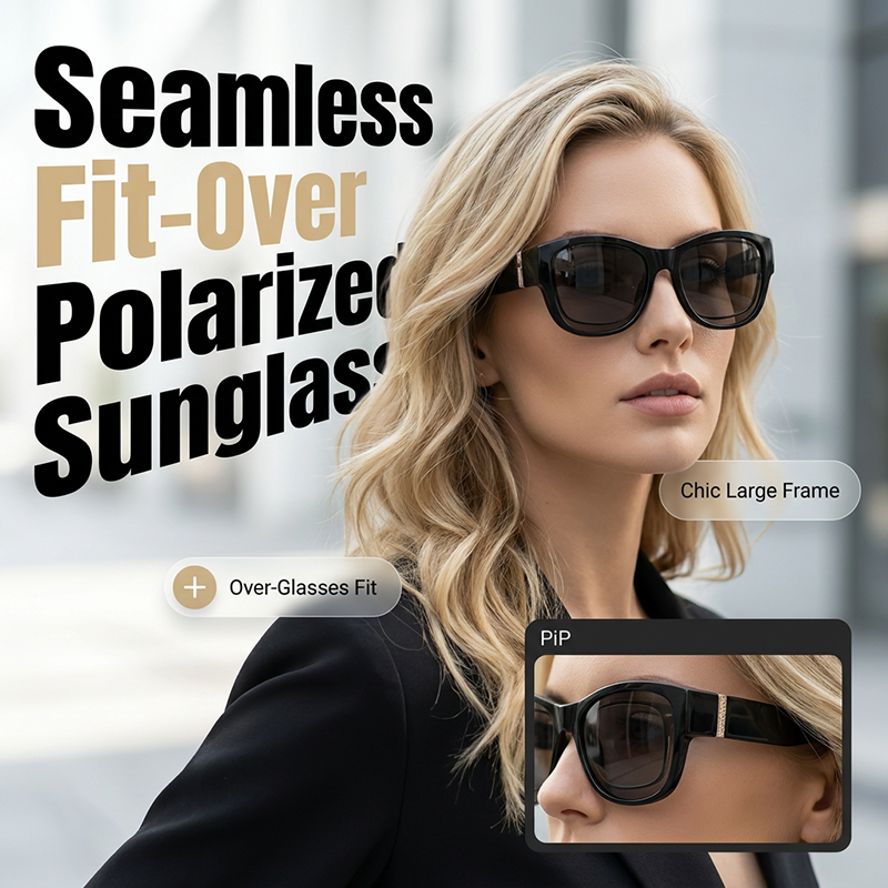 👓 50% OFF! Attention, glasses wearers: these oversized sunglasses slide right over your own glasses and make you look like a movie star—no expensive clip-ons, no fiddling with lenses!