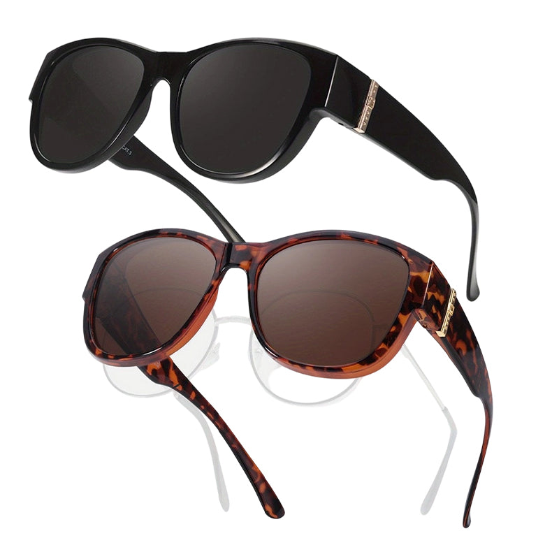 👓 50% OFF! Attention, glasses wearers: these oversized sunglasses slide right over your own glasses and make you look like a movie star—no expensive clip-ons, no fiddling with lenses!
