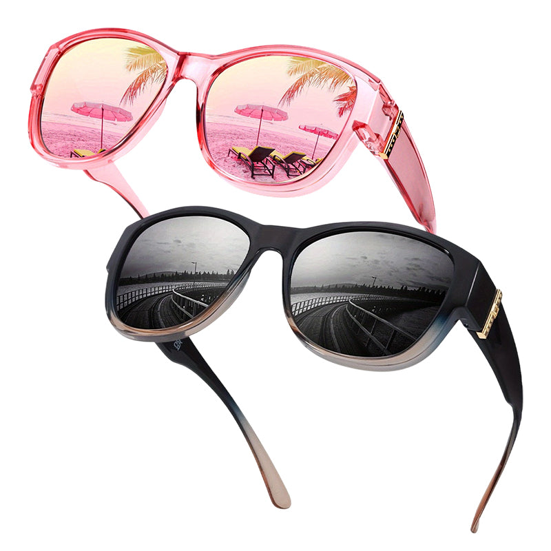 👓 50% OFF! Attention, glasses wearers: these oversized sunglasses slide right over your own glasses and make you look like a movie star—no expensive clip-ons, no fiddling with lenses!