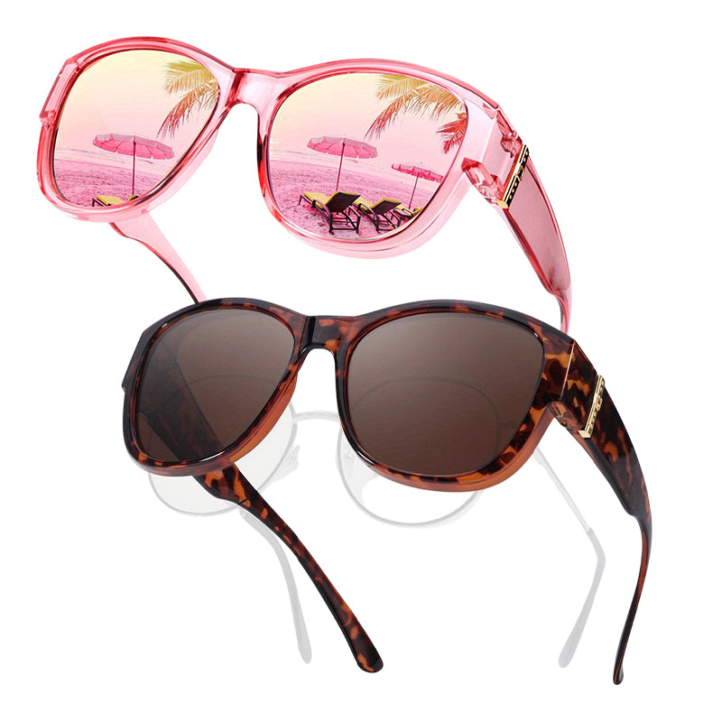 👓 50% OFF! Attention, glasses wearers: these oversized sunglasses slide right over your own glasses and make you look like a movie star—no expensive clip-ons, no fiddling with lenses!