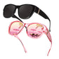 👓 50% OFF! Attention, glasses wearers: these oversized sunglasses slide right over your own glasses and make you look like a movie star—no expensive clip-ons, no fiddling with lenses!