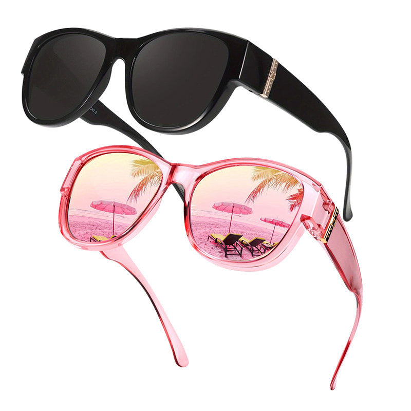 👓 50% OFF! Attention, glasses wearers: these oversized sunglasses slide right over your own glasses and make you look like a movie star—no expensive clip-ons, no fiddling with lenses!
