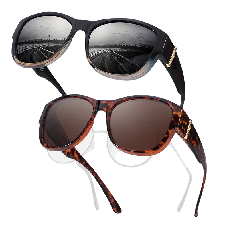 👓 50% OFF! Attention, glasses wearers: these oversized sunglasses slide right over your own glasses and make you look like a movie star—no expensive clip-ons, no fiddling with lenses!