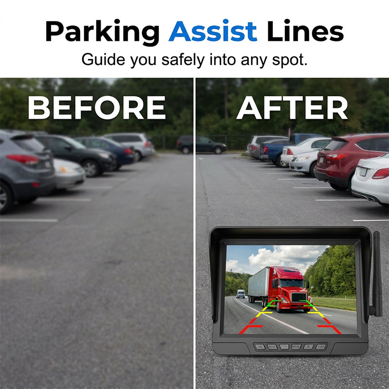⏳🔥LIMITED-TIME 50% OFF! ⏰Wireless Solar-Powered Backup Camera System
