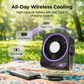Portable Desk & Wall Fan with LED Display