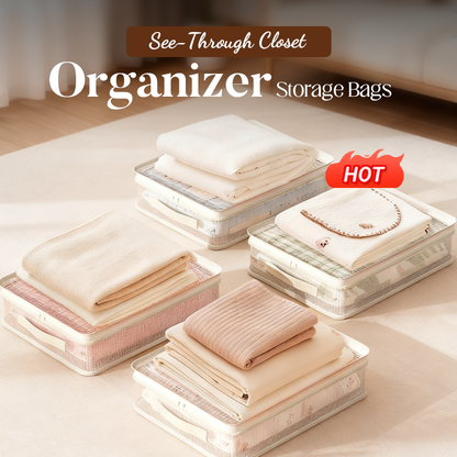 [Buy 2 Get 1 Free] See-Through Closet Organizer Storage Bags