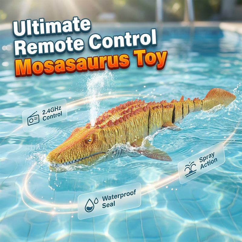 【Free Shipping】2.4G RC Mosasaurus Swimming Toy with Spray