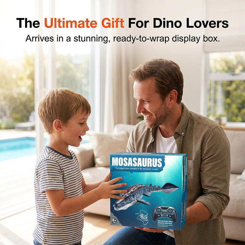 【Free Shipping】2.4G RC Mosasaurus Swimming Toy with Spray