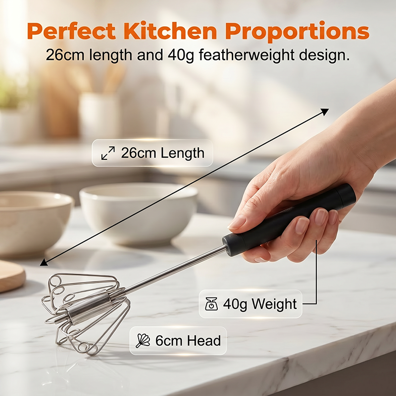 🔥LAST DAY SALE - 50% OFF🔥Stainless Steel Semi-Automatic Hand Egg Beater