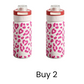 Leopard Print Insulated Water Bottle with Dual-Drinking Lid
