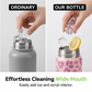 Leopard Print Insulated Water Bottle with Dual-Drinking Lid