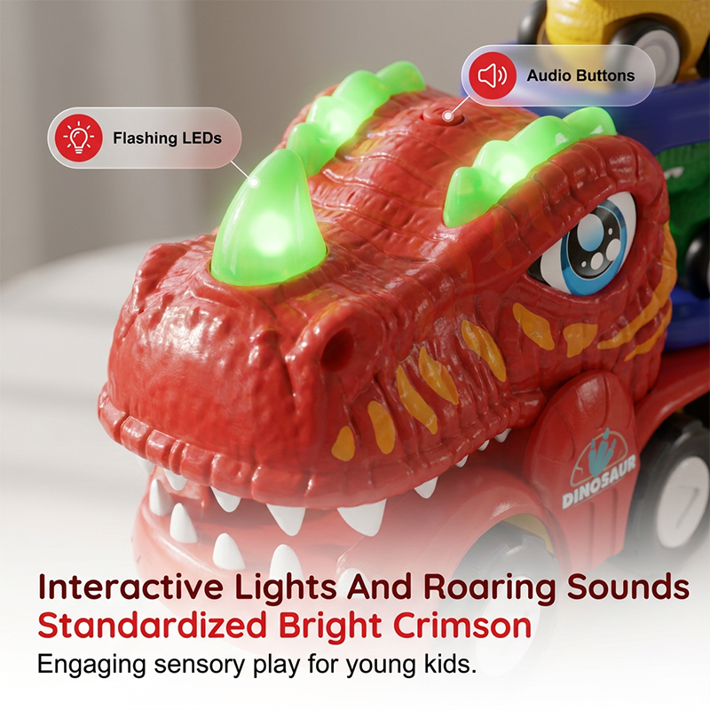 🚛Double-Decker Dinosaur Transport Truck Toy