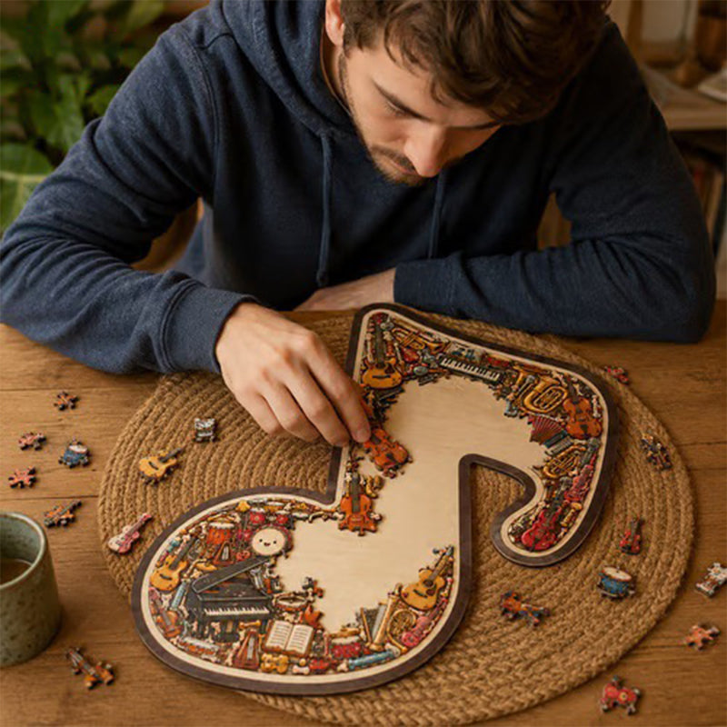 ⌛Limited-time offer🎶Wooden Musical Note Jigsaw Puzzle🧩