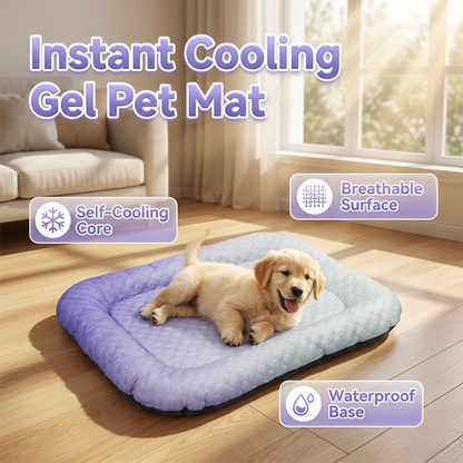 🔥LAST DAY SALE ❄Pet Cooling Mat for Dogs & Cats 🐾  Naturally Cool Ice-Silk Pad Breathable, Washable & Soft 🌿  For Floors, Sofas & Car Travel 🐶🐱