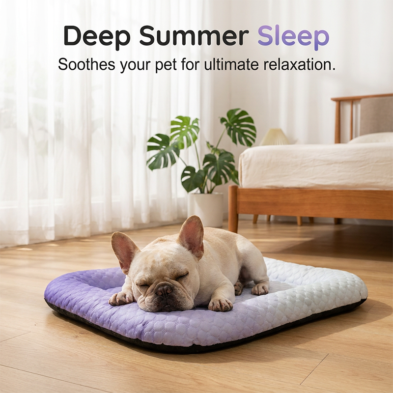 🔥LAST DAY SALE ❄Pet Cooling Mat for Dogs & Cats 🐾  Naturally Cool Ice-Silk Pad Breathable, Washable & Soft 🌿  For Floors, Sofas & Car Travel 🐶🐱