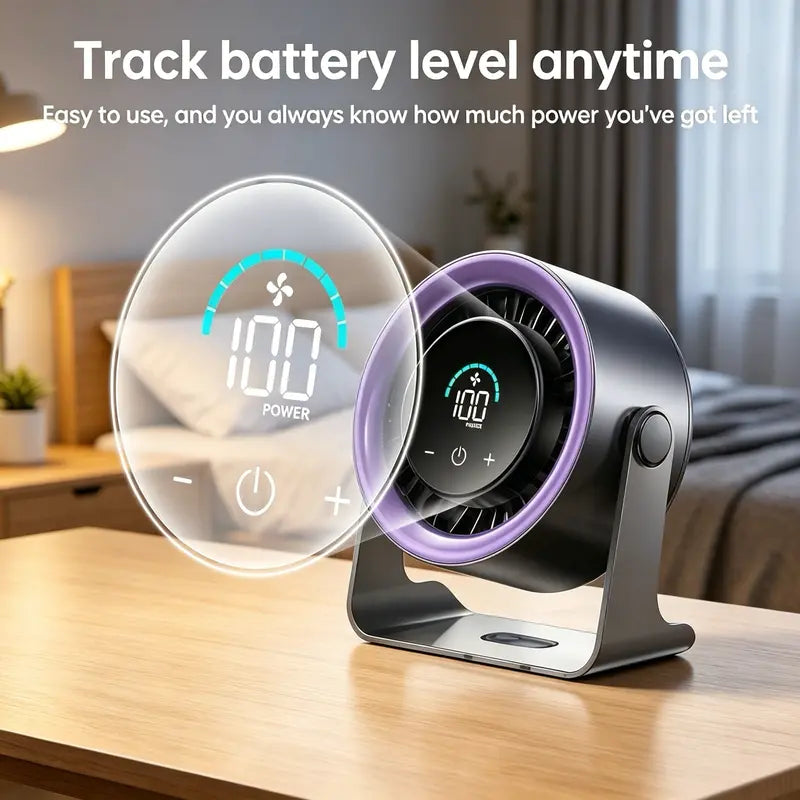 📢📢50% OFF !! ❄️ HIGH-SPEED DESKTOP FAN WITH TEC COOLING — Instant Thermoelectric Chill | Adjustable Speeds | Portable Design 🌬️