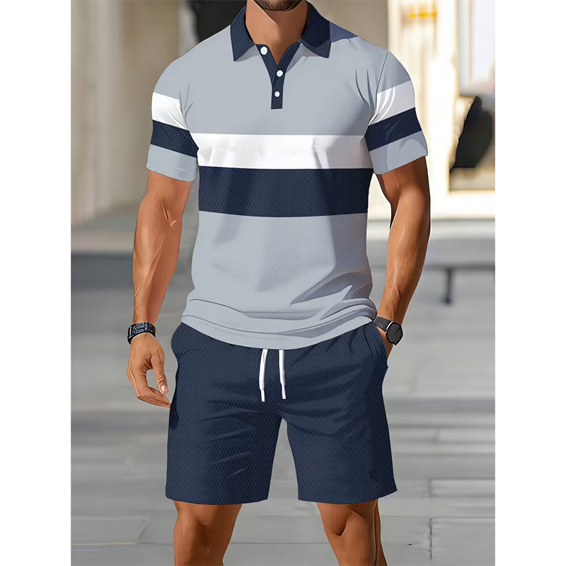 ☀️ 50% Off  Men's Two-Piece Shirt and Shorts Set – Summer Special
