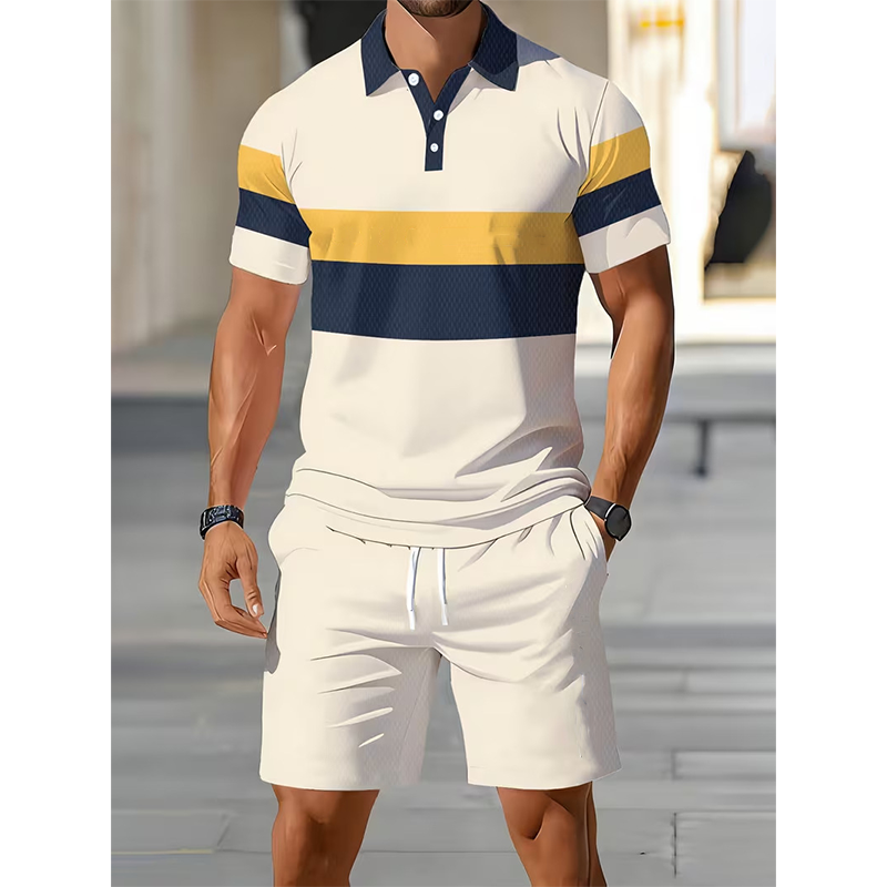 ☀️ 50% Off  Men's Two-Piece Shirt and Shorts Set – Summer Special