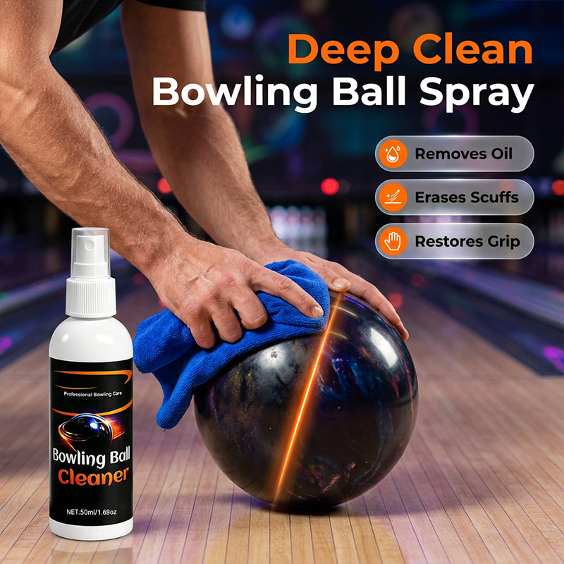 🏆Pro-Grade Bowling Ball Cleaner – Instantly removes lane oil. Includes premium towel. Keeps your ball performing like new! ✨