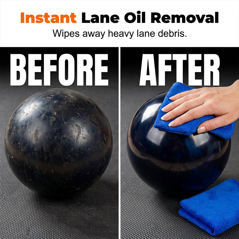 🏆Pro-Grade Bowling Ball Cleaner – Instantly removes lane oil. Includes premium towel. Keeps your ball performing like new! ✨