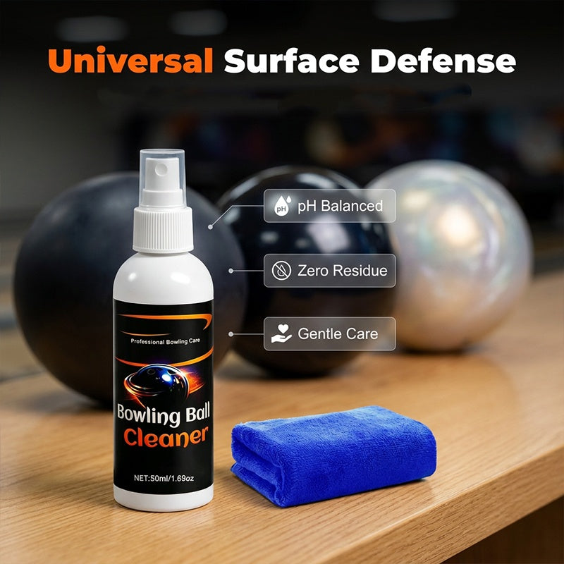 🏆Pro-Grade Bowling Ball Cleaner – Instantly removes lane oil. Includes premium towel. Keeps your ball performing like new! ✨