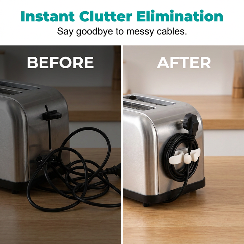 Self-Adhesive Silicone Appliance Cord Organizer
